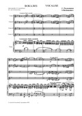 S. Rachmaninoff Vocalise. Arranged for Violin Ensemble and Piano